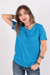 Busem S0014171-23Y Kadın T-Shirt Mavi 