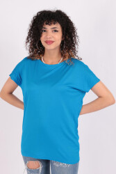 Busem S0014366-23Y Kadın T-Shirt Mavi 