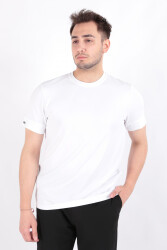 Cazador 4127 Erkek Bisiklet Yaka T-Shirt Beyaz 