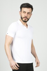 Cazador 4231 Erkek Polo Yaka T-Shirt Beyaz 