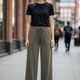 İkoll 0036783 Kadın Palazzo Modal Jogger Pantolon