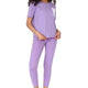 SPORTİVE 22YKTL18D01-MOR KONTRAST CEPLİ TSHIRT KADIN