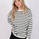 Fashion Friends 23K0480K1 Kadın Çizgili Kazak