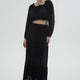Fashion Friends 24Y0220K1 Kadın Yakası Fırfırlı Crop Bluz