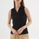 Fashion Friends 25Y0516K1 Kadın Polo V Yaka Kolsuz T-Shirt