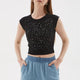 Fashion Friends 25Y0559K1 Kadın Taş Detaylı T-Shirt