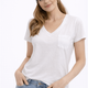 Fashion Friends 26Y0147K1 Kadın V Yaka Cepli T-Shirt