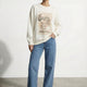 Quzu 26Yswt01737 Baskı Detaylı Kadın Sweatshirt