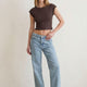 Quzu 26Ytsh01753 Kadın Basic Crop T-Shirt
