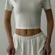 Quzu 26Ytsh01794 Basic Crop Kadın T-Shirt