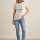 Quzu 26Ytsh02023 Kadın Baskı Nakış Detaylı T-Shirt