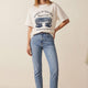 Quzu 26Ytsh02024 Kadın Baskı Detaylı T-Shirt