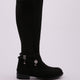 K Kadın Arkası Strech Yanı Fermuarlı Knee High Flats Çizme 6162668