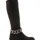 Kadın Bilek Zincir Detaylı Arkası Stretch Knee High Flats Çizme 6172668
