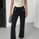 Lacarino 7598-2 Mini Flarecep Taşlı Kadın Jean Pantolon