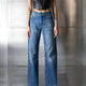 Lacarino 7650 Baggy Flare Kadın Jean Pantolon