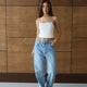 Lacarino 8186 Kadın Baggy Baloon Jean Pantolon