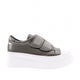 Kadın Cırtlı Bantları Silver Taşlı Kalın Taban Sneaker Ayakkabı 910921097