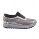 Kadın Kalın Taban Silver Taşlı Sneakers Ayakkabı 112130142674