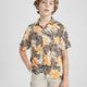 Defacto B7132A8 Ss Erkek Çocuk Oversize Fit Desenli Viskon Kısa Kollu Gömlek