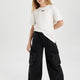 Defacto B9820A8 Ss Kız Çocuk Wide Baggy Fit Geniş Paça Jean Pantolon
