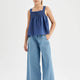 Defacto Kız Çocuk Wide Leg Geniş Paça Jean Pantolon D3355A8