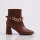 Kadın Zincir Aksesuarlı Topuklu Bot 215162821