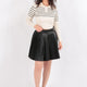 Hadise D7967 Piliseli Deri Etek