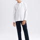 Defacto L0288A6-Fw Erkek Çocuk Uzun Kollu Polo Yaka T-Shirt