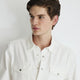 Mavi M0210909-86620 Erkek Ted Off White Denim Jean Gömlek