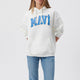Mavi M1600361-81964-Fw Mavi Logo Kapüşonlu Sweatshırt Kırık Kadın Sweatshirt