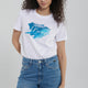 Mavi M1612240-620 Mavı Baskılı Tışort Beyaz Ss Kadın T-Shirt