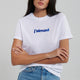 Mavi M1612242-620 Bısıklet Yaka Logo Tışort Beyaz Ss Kadın T-Shirt