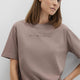 Mavi M1613147-70383 Mavi Baskılı Kadın T-Shirt Deep Taupe