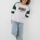 Mavi M6S10186-88467 Logo Çizgili Sweatshirt Açık Gri Melanj Erkek Çocuk Sweatshirt
