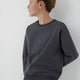 Mavi M6S10201-70763 M Logo Grafik Sweatshirt Koyu Gri Erkek Çocuk Sweatshirt