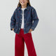 Mavi M7210002-A4164 Luyu Dark Bow Embroidery Denim Kız Çocuk Jean Gömlek
