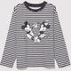 Mavi M7610252-85308 Kız Çocuk Mıckey Mınnıe Baskılı Çizgili Uzun Kollu Sweatshirt