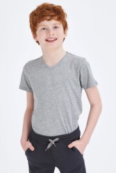Defacto K1693A6 Erkek Çocuk T-Shirt Gri - DEFACTO