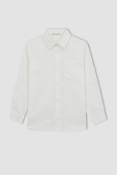 Defacto T8854A6-Fw Erkek Çocuk Uzun Kollu Gömlek Beyaz 
