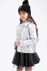 Defacto Z1352A6 Kız Çocuk Pıu Ceket Gümüş 
