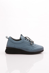 Dgn 123 Kadin Bağcikli Sneaker Ayakkabi Mavi 