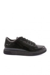 Dgn 1315-23Y Kadin Silver Taş Detayli Bağcikli Sneaker Ayakkabi Siyah 