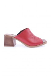 Dgn 19007-2108 Kadin Topuklu Sandalet Kırmızı 