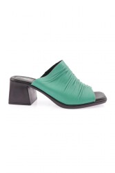 Dgn 19007-2108 Kadin Topuklu Sandalet Yeşil 