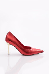 Dgn 3725 Kadin Topuklu Ayakkabi Kırmızı 