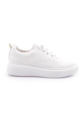 Dgn 489 Kadin Bağcikli Sneakers Ayakkabi Beyaz 