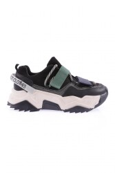 DGN KADIN MEGA KALIN TABAN SİMLİ CIRTLI SNEAKERS AYAKKABI Siyah 762513138 - DGN