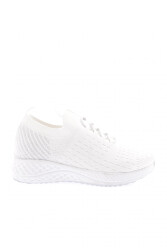 Dgn 842-23Y Kadin Bağcikli Lazerli Sneaker Ayakkabi Beyaz 