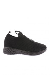 Dgn 842-23Y Kadin Bağcikli Lazerli Sneaker Ayakkabi Siyah 